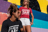 Recycled clothing, recycled polyester, ethical clothing, sustainable clothing,  vegan clothing, save the planet, vegan, vegan slogan, love gang store, love gang. vegan tee, vegan slogan tee.  maglietta vegana etica sostenibile: camiseta  vegano ético y sostenible. Vegan gift ideas. sustainable gift. 